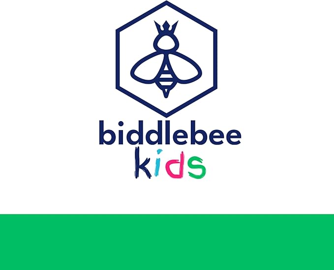 Biddlebee Kids Water Bottle with Straw Lid | 14oz Insulated Stainless Steel Reusable Bottles for School | Leak Proof Cap with Handle & Touch Free Spout | Great for Boys & Girls