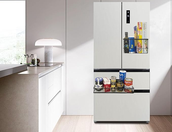 Bruda 2 Pack Magnetic Storage Rack for Spice, Magnetic Organization Shelf for Refrigerator, Fridge, Washing Machine, Oven, Coffee Maker, Metal Peg Board, Stacked Washer and Dryer 010