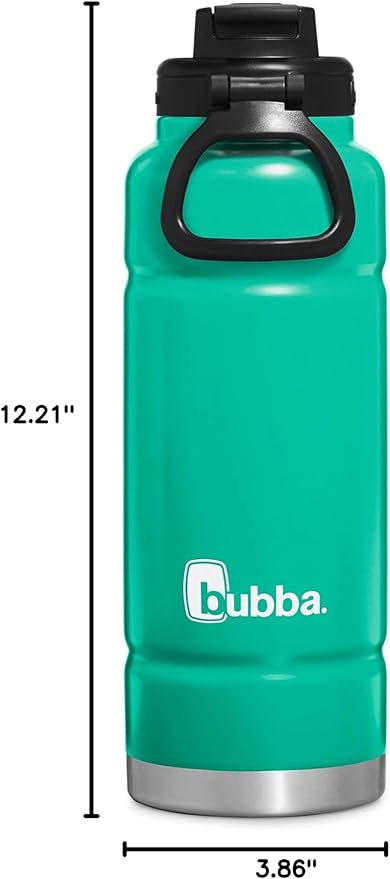 Bubba Trailblazer 40oz Vacuum-Insulated Stainless Steel Water Bottle with Straw & Carry Handle, Keeps Drinks Cold up to 24hrs, Great for Travel, Work, School, & More, Rock Candy