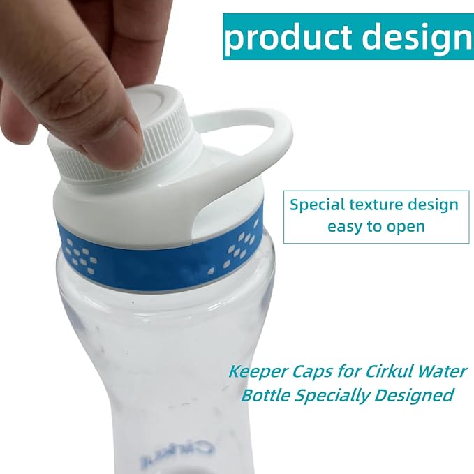 4 Pack Lid for Cirkul Water Bottle, Keeper Caps for Cirkul Water Bottle Compatible with Replacement 12oz, 22oz, 32oz, 42oz, 62oz Stainless Steel & Plastic Water Bottles(white) (4)