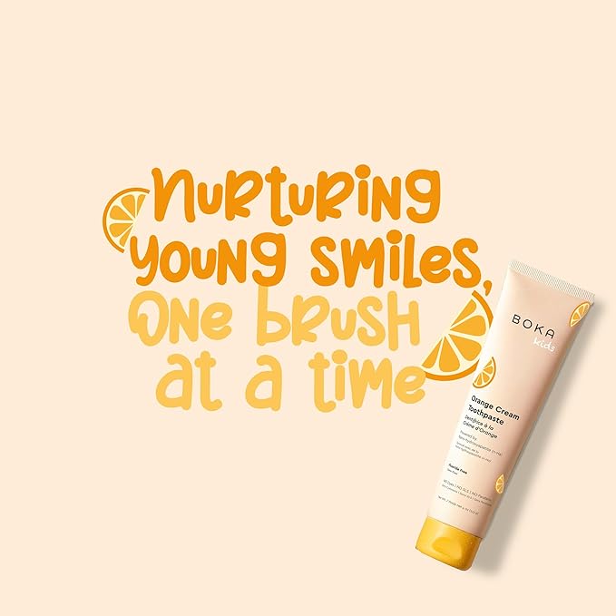 Boka Fluoride Free Toothpaste Nano Hydroxyapatite Toothpaste - Orange Cream Flavor, 4 oz 1Pk US Manufactured