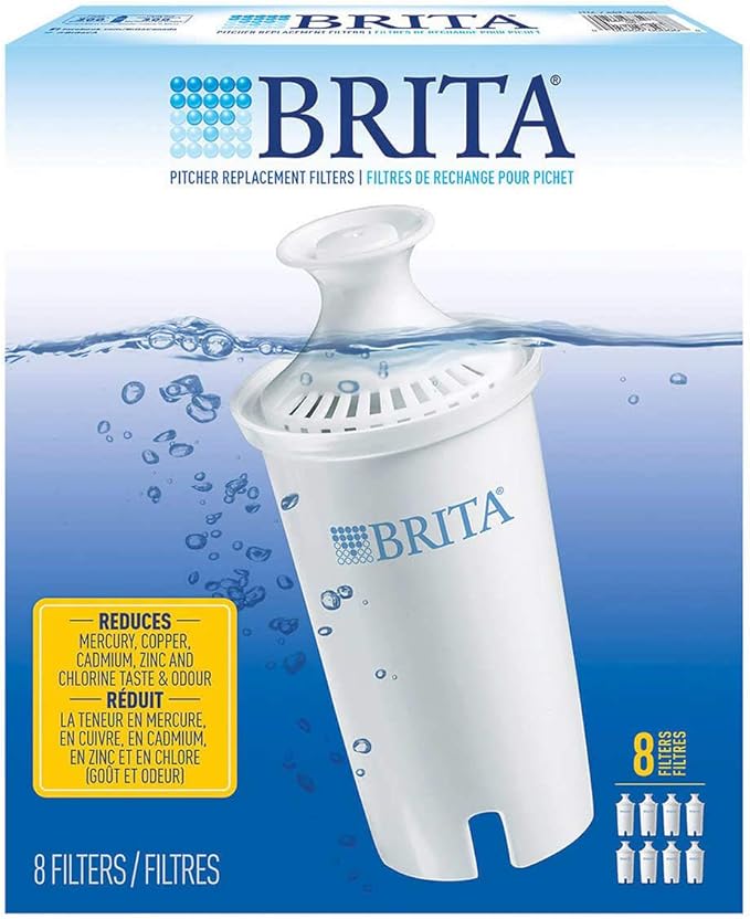 Brita Pitcher Replacement Filters,white,8 pack