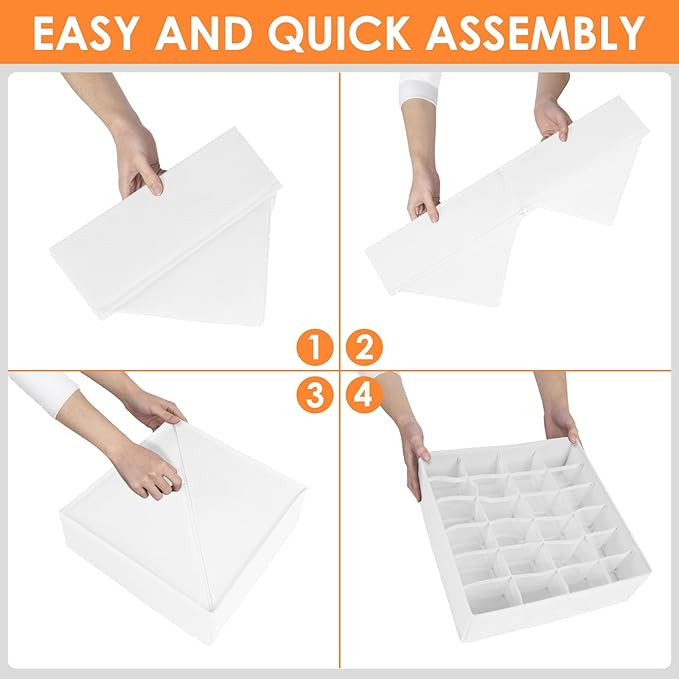 12 Pack Drawer Organizers for Clothing, 116 Large Compartments Fabric Dresser Closet Organizers and Storage Bins for Baby Clothing, Women Men Underwear Socks, Bra, Ties, College Dorm Room Essentials