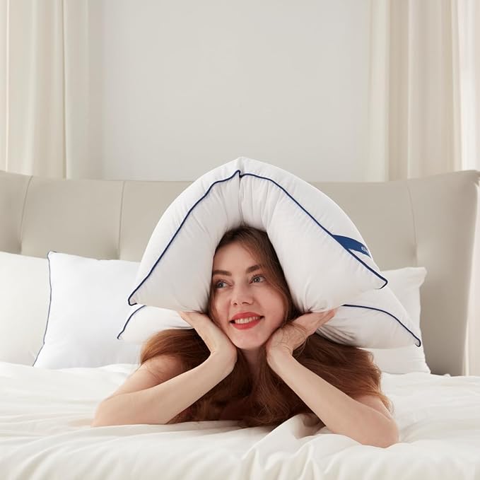 BedTreat Bed Pillows for Sleeping, Super Soft Down Alternative Pillows Queen Size Set of 2, Cooling Hotel Quality Pillows for Back, Stomach or Side Sleepers