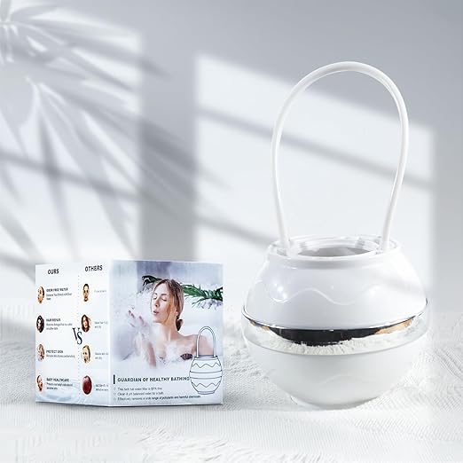 Bath Ball Filter for Tub Faucet, 2500 Gallons Bathtub Hard Water Filter to Remove Contaminants Chlorine for Softer and Healthier Skin, BPA Free