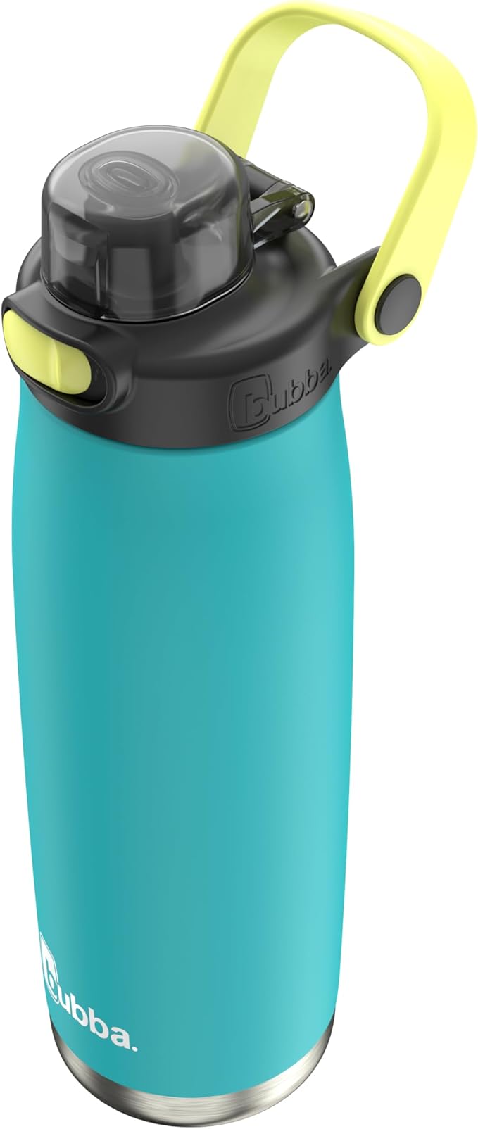 Bubba Radiant Stainless-Steel Pop-Up Straw, 24oz Water Bottle, Medium, Rubberized Scuba