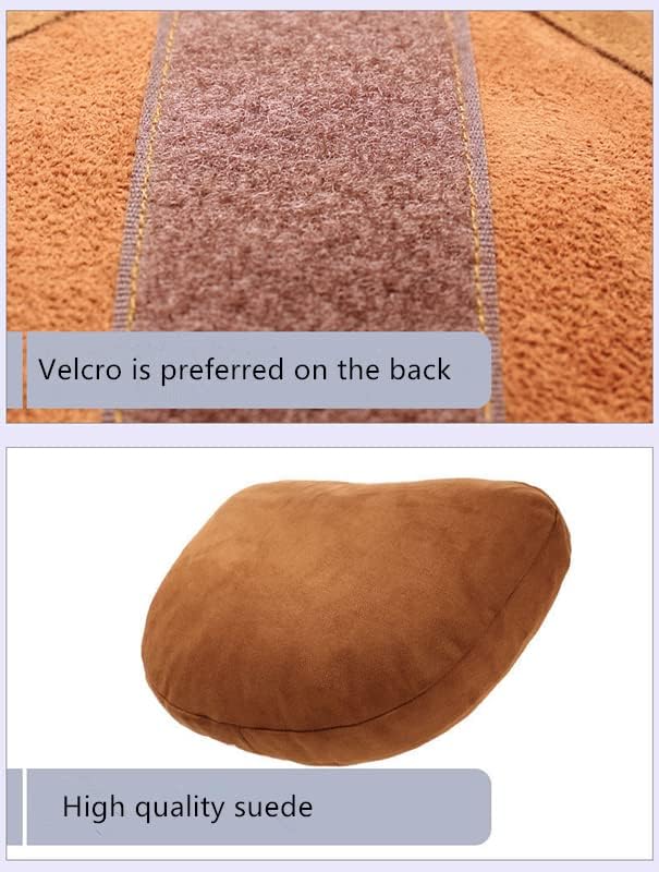 2Pcs Super Soft Car Headrest Pillow, with Adjustable Strap & Breathable Removable Cover, Balance Neck Pillow Designed to Relieve Neck Pain and Muscle Tension (reddish brown)