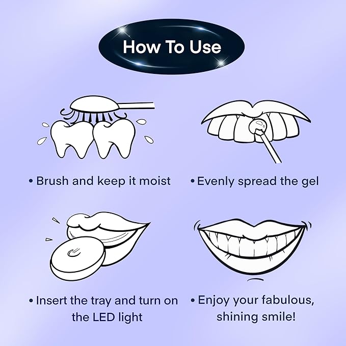 American Teeth Whitening Kit, Teeth Whitening Gel, Pen, Whitening Trays with Light, 25 Uses, Whiten Up to 8 Shades in 1 Week, 2025 Powerful Teeth Whitener