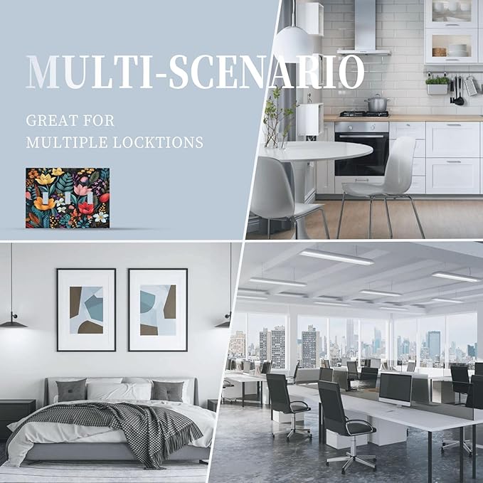 Boho Floral Vintage Flower Leaves Rustic Wildflower Plants 3 Gang Light Switch Covers Triple Toggle Wall Plate Decorative Switchplate Electrical Faceplate for Country Bathroom Bedroom Kitchen Decor