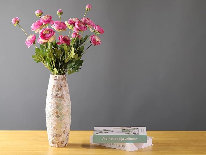 Artificial Silk Flowers Ranunculus Flower for Wedding Home Decoration 5 PCS Purple