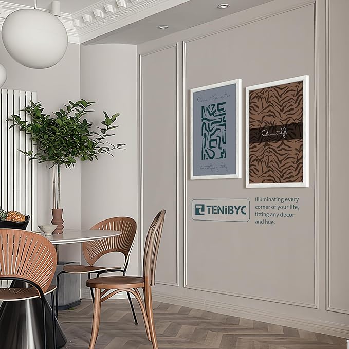 18x24 Poster Frame 3 Pack - White Woodgrain, Solid Wood Gallery Picture Frame - Wall Hanging