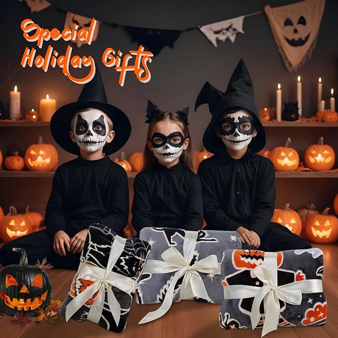 Blanket Glow in The Dark Blanket Pumpkin Halloween Decorations Cute