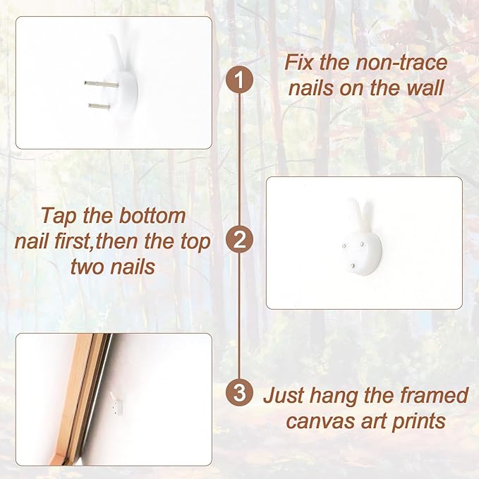 Aurlan Forest Landscape Hand Painted Framed Wall Decor(40"x20"), Large Abstract Birch Tree 3D Textured Oil Painting on Canvas Artwork, Modern Nature Plant Wall Art for Office Living Room Bedroom