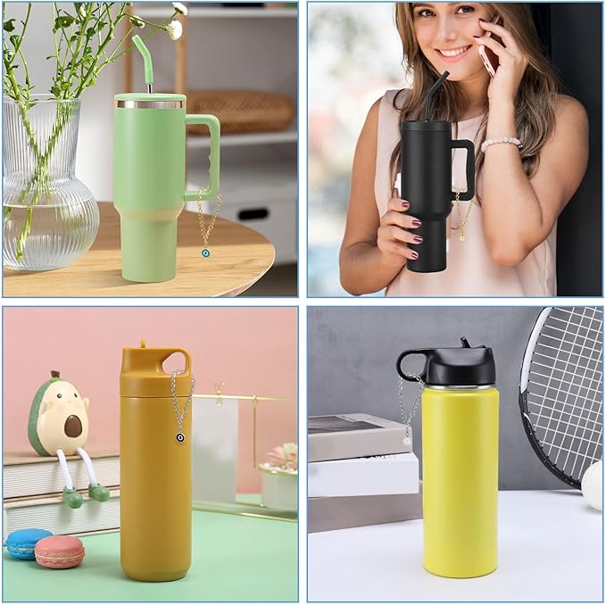 6PCS Letter Charm Accessories for Stanley Cup, Name ID Letter Handle Charm for Stanley Handle Identification Letter Pendant Handle Decoration for Stanley Tumbler Charms (Letter O)