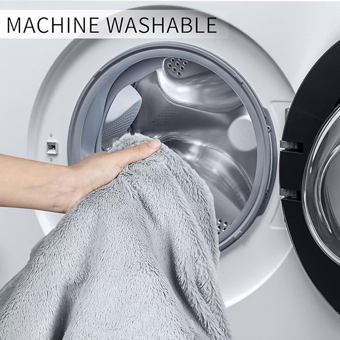 Bean Bag Chair for Adults 8FT,Soft Removable Cover for Teens/Girls Bedroom,Fluffy Giant Round Floor Beanbag Lounger Chairs (No Filler,Light Gray)