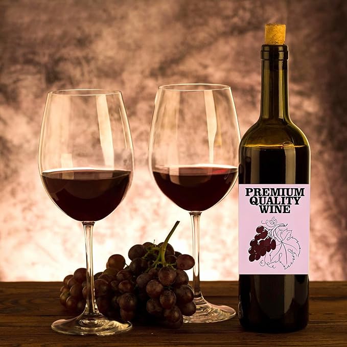 24pcs Wine Bottle Label VINEYARD Decorations Waterproof Wraps Sticker 3.35 x 3.75 In for wine Bottle Women Men Party Supply