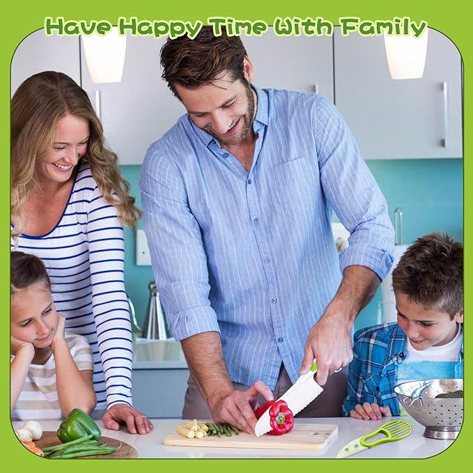 17Pcs Montessori Kitchen Toddler Knife Set Kids Knife Set for Real Cooking-Kids Kitchen Tools Set for Real Cooking for for 2/3/4/5/6/7/8/9/10/11/12 Year Old, for Toddler Birthday Gift