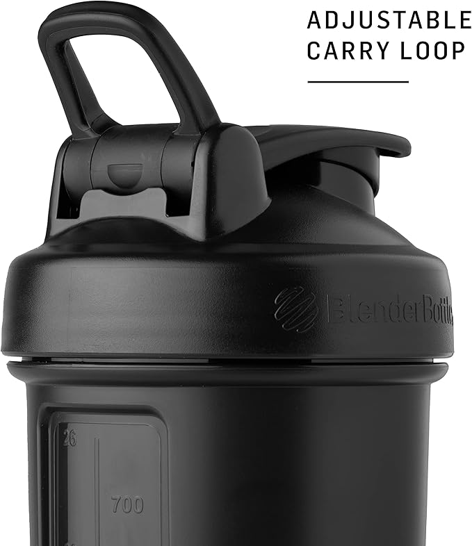 BlenderBottle Classic V2 Shaker Bottle Perfect for Protein Shakes and Pre Workout, 32-Ounce, Black