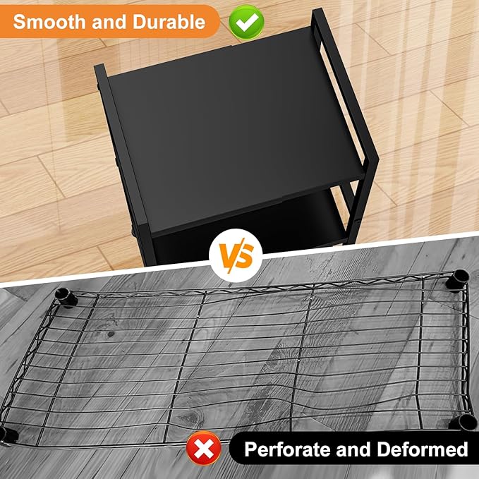 3-Tier Expandable Storage Shelves, 110LBS Heavy Duty Metal Shelving Unit, Adjustable Laundry Room Organization and Storage Shelf Rack,Ideal Narrow Bathroom Kitchen Laundry Room Organizer,Free-Standing