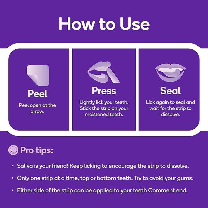 Burst Teeth Whitening Breath Strips (Polar Mint/4 Pack) | Kills 93% of Bad Mouth Germs | Up to 4 Shades Whiter in One Use | Easy to Apply/Quick Dissolving