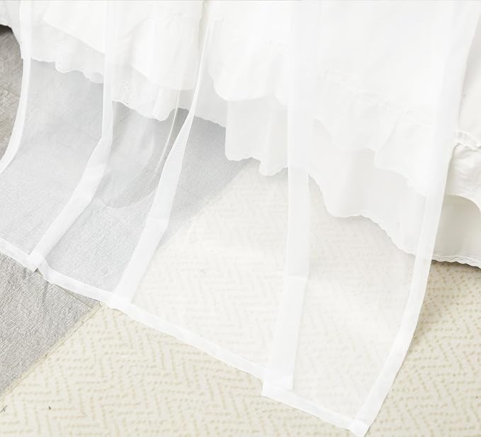 Akiky Canopy Bed Curtains White Bed Canopy Drapes Sheer Curtain Bed Scarf 1 Curtains Panel for King Size Bed décor