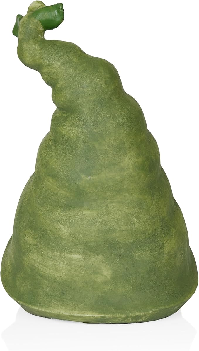 Alpine Corporation - 10" Tall Outdoor Garden Gnome Decor - Gnome Head with Rope Beard and Flower on Green Hat – Durable Lawn Scupture, Ideal for Patio, Deck, & Yard