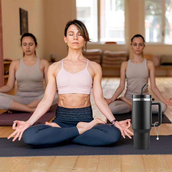 6PCS Letter Charm Accessories for Stanley Cup, Name ID Letter Handle Charm for Stanley Handle Identification Letter Pendant Handle Decoration for Stanley Tumbler Charms (Letter E)