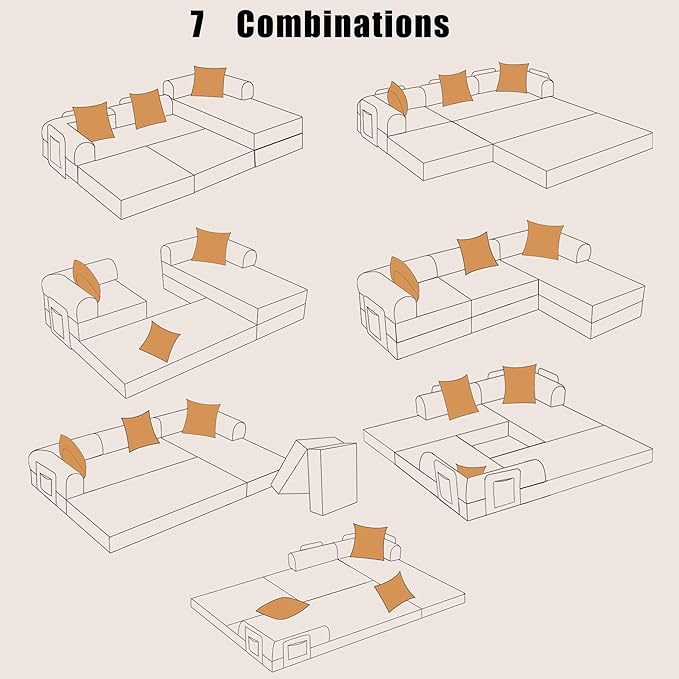 107" Oversized Convertible Sleeper Sofa Bed, Corduroy L Shape Sectional Couch, Folding Sofa Bed with Side Pocket, Modern Cloud Floor Mattress Couch,Modular Sofa for Living Room,Dark Blue