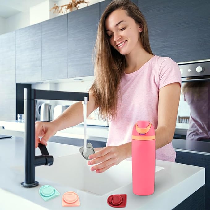 5 Pcs Replacement Stopper for Owala Free Sip 19/24/32/40 Ounce, Silicone Anti-Spill Lid Stopper Compatible with Owala Freesip