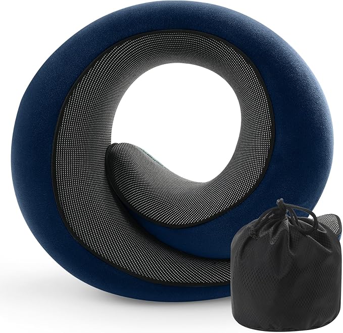 2024 New Memory Foam Travel Neck Pillow for Airplanes,Ultimate Comfort and Support, Ideal for Airplane and Car Travel ,Compact, Convenient, and Versatile Airplane Sleeping Pillow.