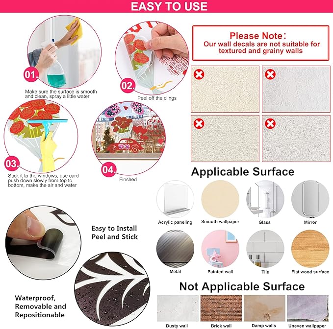 Bunny Air Balloon Animals Wall Decals The Moon and Stars Nursery Wall Stickers Baby Girls Room Wall Decor