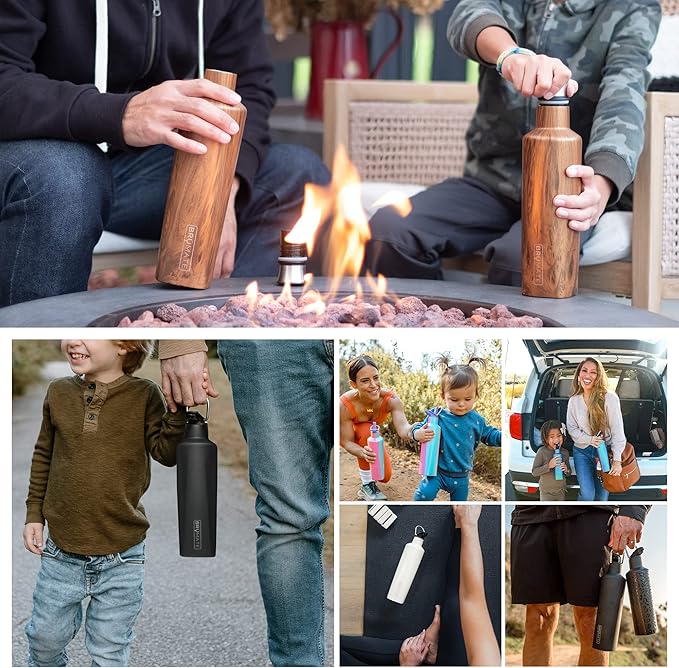 BrüMate ReHydration Mini Kids Water Bottle | 100% Leakproof Insulated Water Bottle for Kids with Straw | Stainless Steel Water Canteen | Perfect Kids Water Bottle for School | 16oz (Carrara)