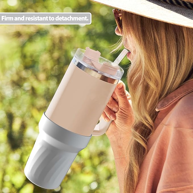 40oz Cup Accessories, Silicone Boot for 40oz Tumbler, Bottom Protector Cup Boot, Water Bottle Holder(silicone White)