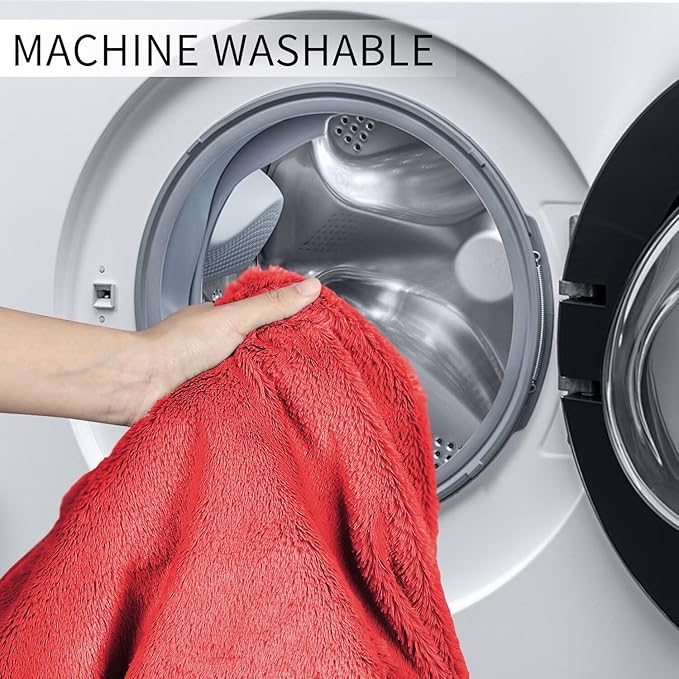 Bean Bag Chair for Adults 5FT,Soft Removable Cover for Teens/Girls Bedroom,Fluffy Giant Round Floor Beanbag Lounger Chairs (No Filler,Big Red)