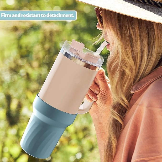 40oz Cup Accessories, Silicone Boot for 40oz Tumbler, Bottom Protector Cup Boot, Water Bottle Holder(Silicone Blue)