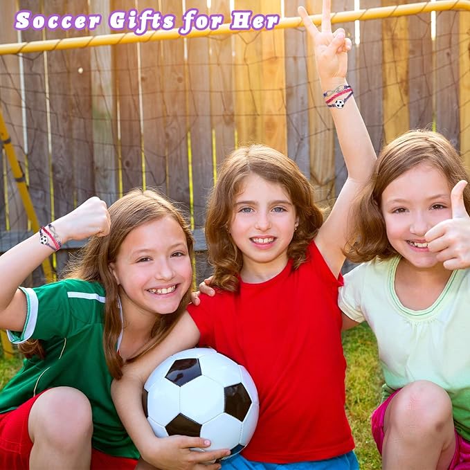 4 Pieces Sports Gifts Set - Hair Scrunchies, Elastic Hair Bands, Ball Charm Bracelet, Zipper Pouch, and Tumbler for Women