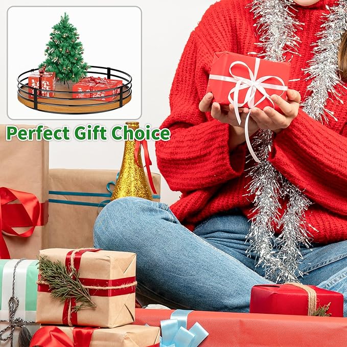 13" Lazy Susan Turntable Organizer - Wood Round Lazy Susan for Cabinet Kitchen Countertop Pantry Cupboard Dining Table Bathroom Coffee Bar Spice Storage Home Decor