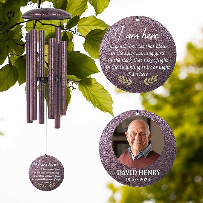 ASTARIN Happy Retirement Gifts Wind Chimes, Personalized 30" Wind Chime for Teacher Coworkers Boss, Personalized Retire Gifts Deep Tone Windchime