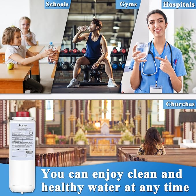 51600C Filters,Replacement for Elkay 51600C Filter By NSF/ANSI 42 Certified,Compatible with Ezh2o Filter Replacement Bottle Stations,High Capacity 51600C Filter 6000 Gallon (No Chip) Pack of 2