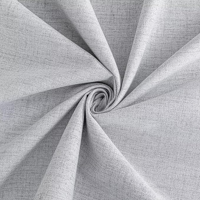 Blackout Curtains Customsize 1 Panel, 100% Blackout Textured Thermal Curtains, Grommet Privacy Light Blocking Drapes for Living Room Bedroom Luxury Decor(Customsize, White)