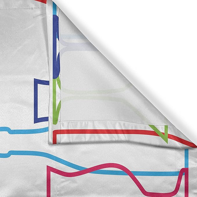 Ambesonne Wine Long Kitchen Curtains, Colorful Outline Bottles and Glasses Bar Party Drink Cocktails Modern Fun Pattern, Two Panels Drapes with Rod Pocket Room Decor, 55" x 45", Pink Green