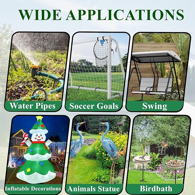 12 Inch Rebar Stakes 50 Pack J Hook Ground Stakes Heavy Duty Chain Link Fence Stakes Galvanized Anchors Metal Tent Stakes for Wire Fencing Concrete Forming Trampolines Camping Canopies Shed Swing