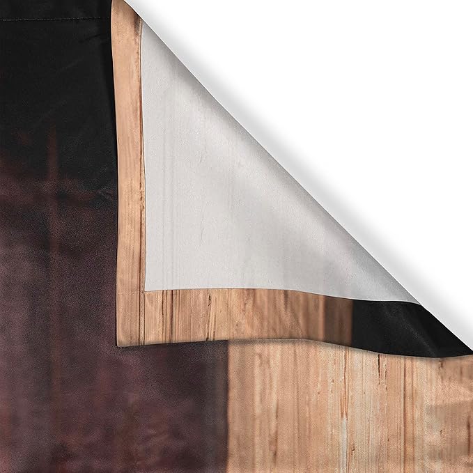 Ambesonne Wine Long Kitchen Curtains, Still Life of Wine with Wooden Keg Rustic Concept Tasting Viticulture, Two Panels Drapes with Rod Pocket Room Decor, 55" x 45", Brown Green