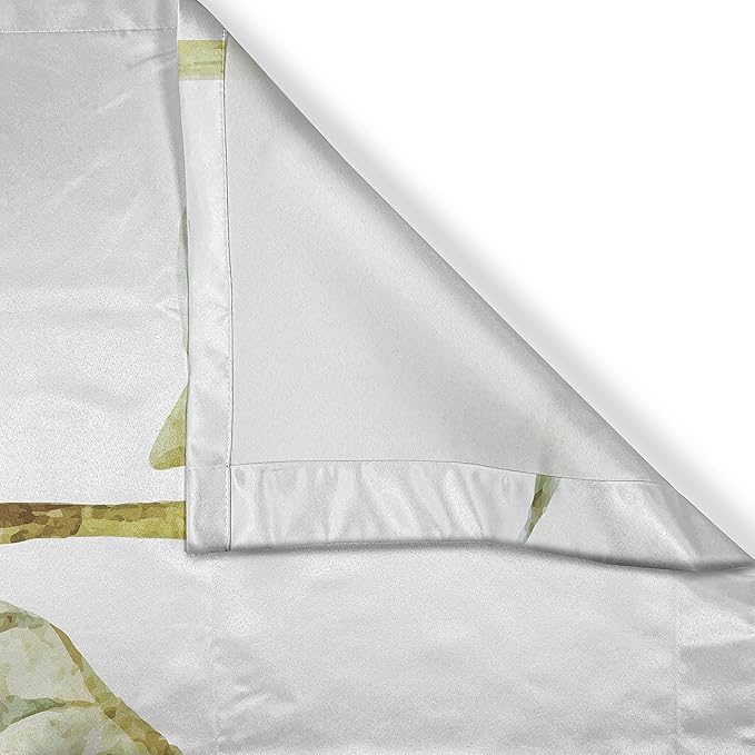 Ambesonne Watercolor Long Kitchen Curtains, Alluring Sunflowers Summer Inspired Design Agriculture, Two Panels Drapes with Rod Pocket Room Decor, 55" x 45", Yellow Green