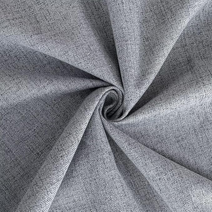 Blackout Curtains Customsize 1 Panel, 100% Blackout Textured Thermal Curtains, Grommet Privacy Light Blocking Drapes for Living Room Bedroom Luxury Decor(Customsize, Light Grey)