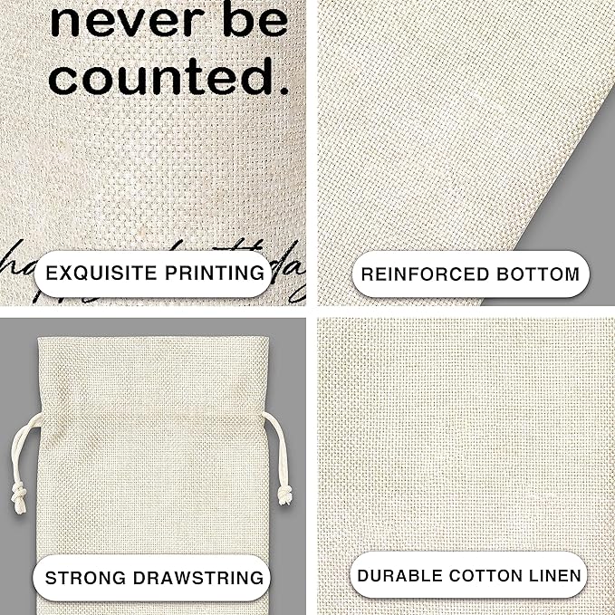 Birthday Gifts Wine Bag - Gift For Colleague, Co-worker, Boss, Emplyoee, Dad, Mom, Grandpa, Grandma Superior and Neighbor - Cotton Burlap Wine Bag (1 Pcs) - WB040