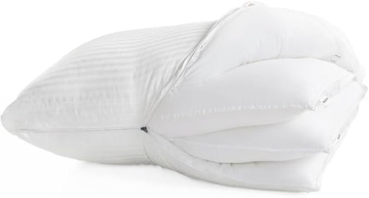 Bedsure Pillows Set of 2 - Fluffy & Soft Adjustable Layer Queen Pillows with Cotton Cover, Luxury Bed Pillows for Sleeping, Firm Pillows for Side, Back, Stomach Sleepers (1, Queen)