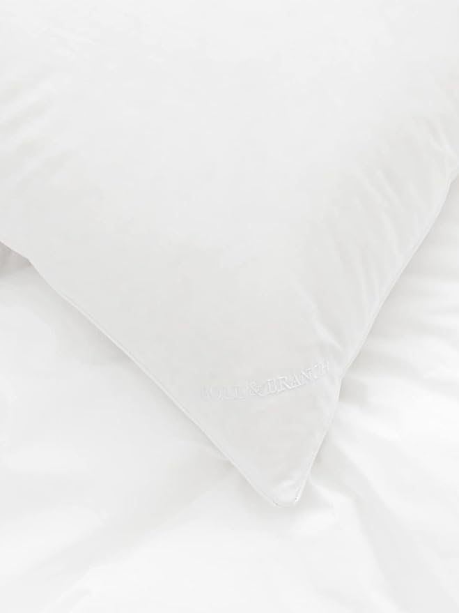 BOLL & BRANCH Down Chamber Pillow – Luxury 100% Organic Cotton Shell – Cleaner Cruelty Free US Down Bedding – Premium Comfort and Superior Head Support– Soft, Standard