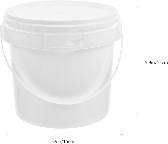 BESTonZON 2pcs Toy Portable Handle Bucket, Heavy Food Grade Household Kids Tub Ice Treasure Duty Container Buckets, 2L Storage Bucket