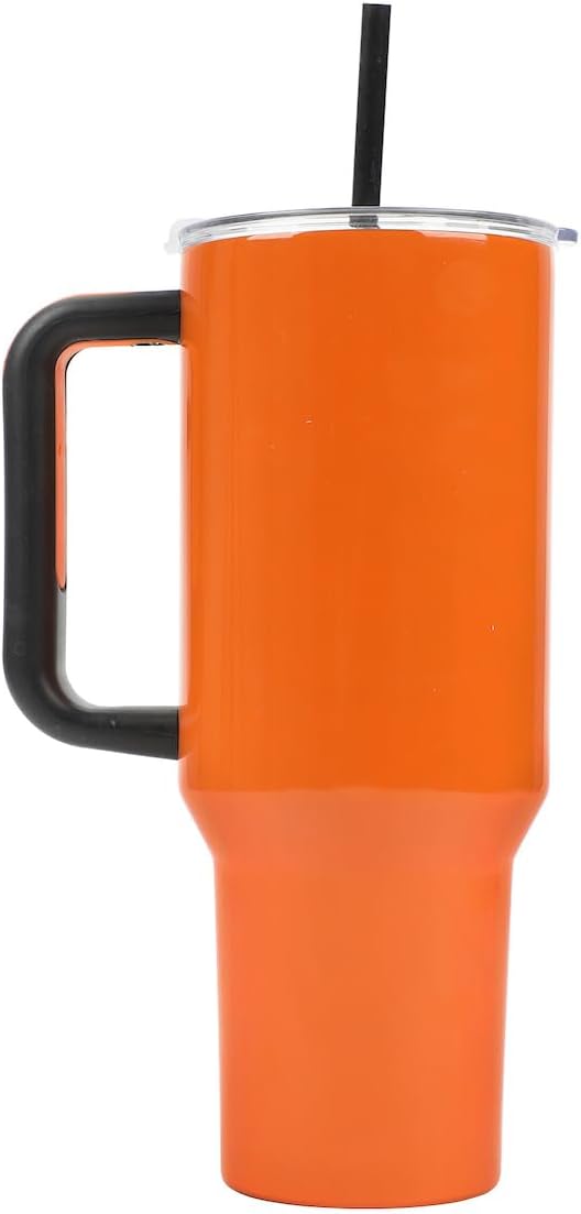 Bioworld Halloween Jack-O’-Lantern 40 Oz Orange Stainless Steel Tumbler With Handle